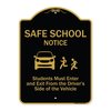 Signmission Designer Series-Safe School Students Must Enter And Exit From Driver Si, 18" L, 24" H, BG-1824-9755 A-DES-BG-1824-9755